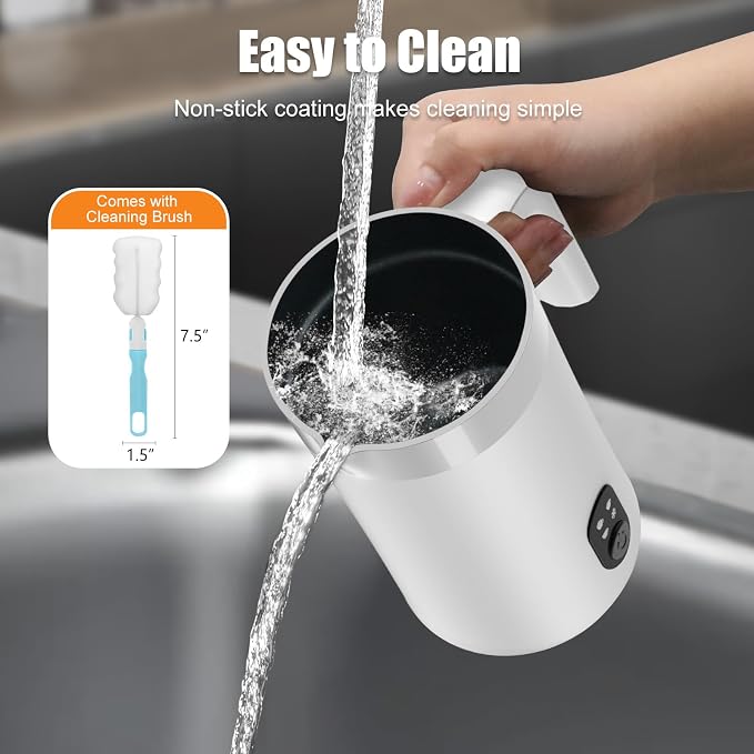 Milk Frother, 4-in-1 Milk Steamer and Frother, 13.5oz, White | Large Capacity Electric Milk Steamer, Hot & Cold Foam Maker and Milk Warmer, Frother for Coffee, Latte, Cappuccino, Macchiato
