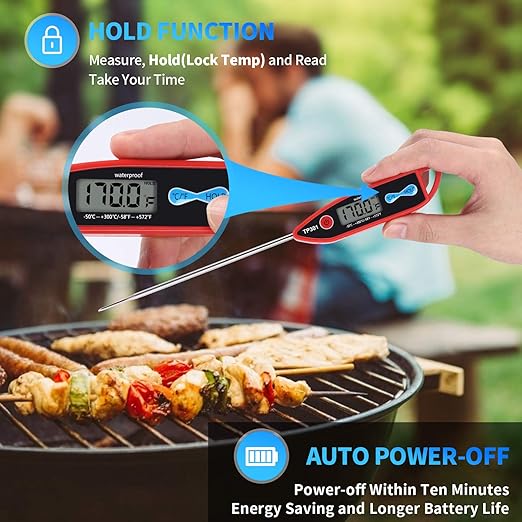 Yacumama Digital Water Thermometer for Liquids, Long Probe | Instant read, waterproof design, for water, liquids, candle making, food, meat and milk