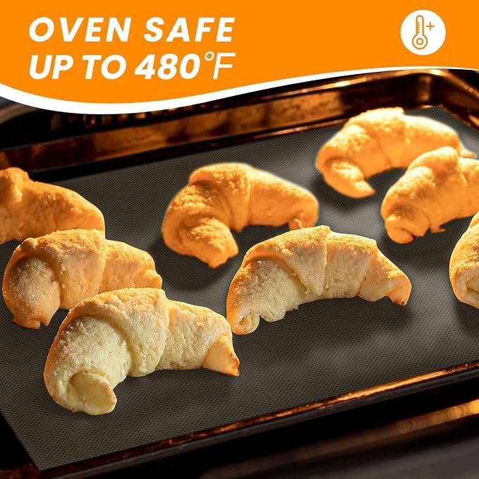 Cut to Size Silicone Baking Baking Mat Roll-Best German Silicone - Non-slip Silicone Pastry Mat, Non-Stick Reusable Air Fryer Linner, Counter Mat, Oven Liner, Freeze Dryer Mat