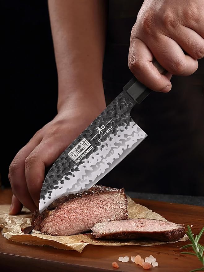 HOSHANHO Santoku Knife 5 Inch, Professional Japanese Kitchen Knife | 9 Layers 10Cr15MoV High Carbon Steel Chef's Knife, Ultra Sharp Cooking Knife with Octagonal Rosewood Handle