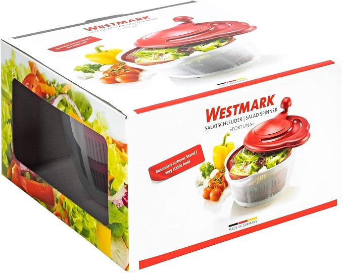 Westmark Germany Vegetable and Salad Spinner with Pouring Spout (Red)