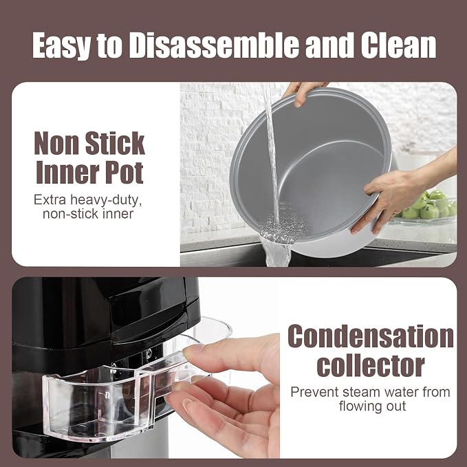 Commercial Rice Cooker & Warmer 60 Cups (Cooked),13.8 Qt / 13 Liter | Large Capacity Rice Cooker,Auto Keep Warm,Non-Stick Inner Pot,One-Touch Operation,1350W Fast Cooking Electric Rice Cooker