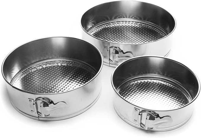 Fox Run Springform Pan Set, Tin-Plated Steel, 3-Piece