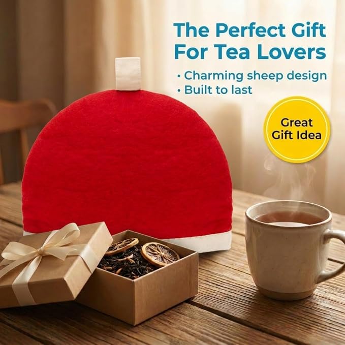 Glaciart One Wool Teapot Cozy Kettle Cover | Dome Shaped Large Tea Cosy, Kettle or French Press | Handmade & Needle Felted from Natural Wool | Warms Up to 2 Hours | Great as Gift