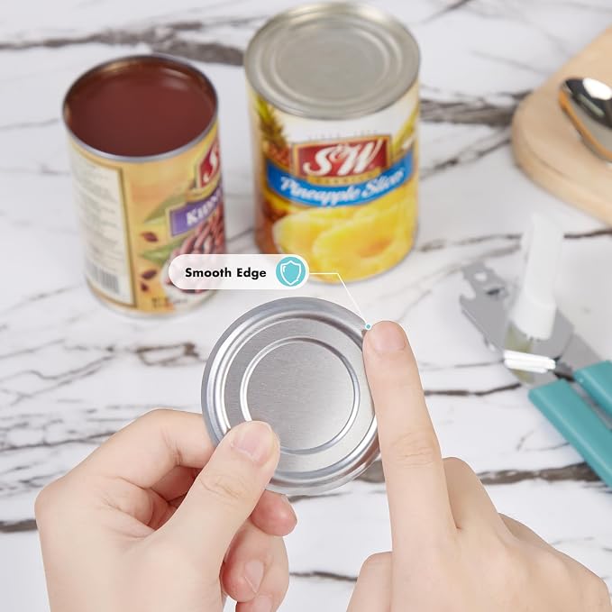 Can Opener Manual, COKORA Can Openers Hand Held with Comfort Anti-Slip Handles, Heavy Duty Stainless Steel Can Opener Smooth Edge and Bottle Openers, Easy Turn Can Openers for Seniors, Kitchen, Green