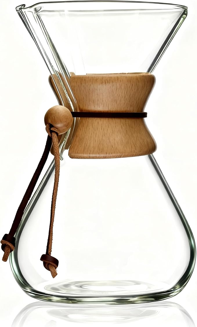 AGOGO Pour Over Coffee Maker Set, 40oz Classic Style, 304 Stainless Filter | Barista kit for home kitchen, Cafe, Camping & Office; 20oz-40oz Classic, Slim, Diamond styles; Includes brush & towel.