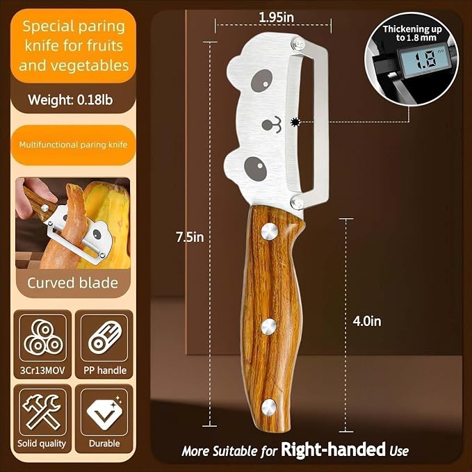 Vegetable Peeler Anti-slip Handle stainless steel for Potato Apple | Multifunctional Peeler,Sharp Stainless Blade,Anti-slip Handle,Zero Snag,Apple Pumpkin Peelers for Kitchen,Dishwasher Safe