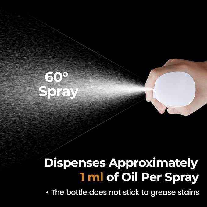 Glass Olive Oil Sprayer For Cooking, 2026 New Upgraded Powerful Even-Spray Oil Dispenser for Kitchen, Air Fryer, Salad, BBQ (220ml)