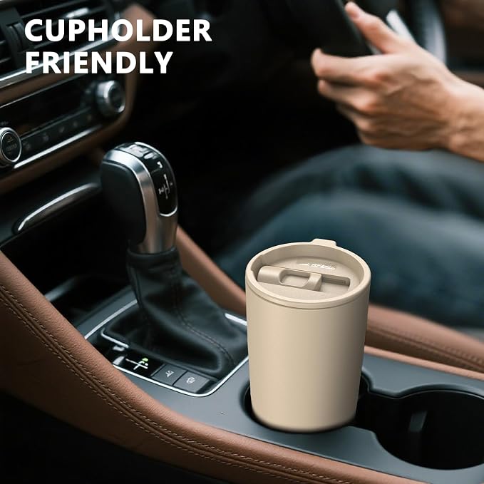 TILUCK 20 oz Insulated Coffee Tumbler with BPA-Free Lid | Travel Coffee Mug, Dishwasher Safe, Cup Holder Friendly, Double-Wall Vacuum Insulation for Hot & Cold Drinks,Matte MistyGray