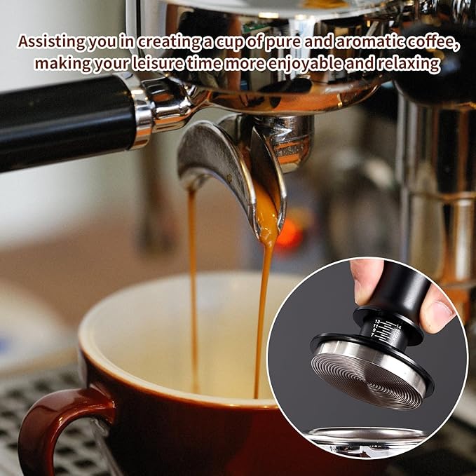 10PCS Espresso Accessories Kit - Espresso Knock Box and 54mm Tamping Station,Coffee Tamper,Distributor,WDT,Dosing Funnel,Puck Screen,Brush,Coffee Spoon,Latte Art Set Fits Breville 54mm Portafilter