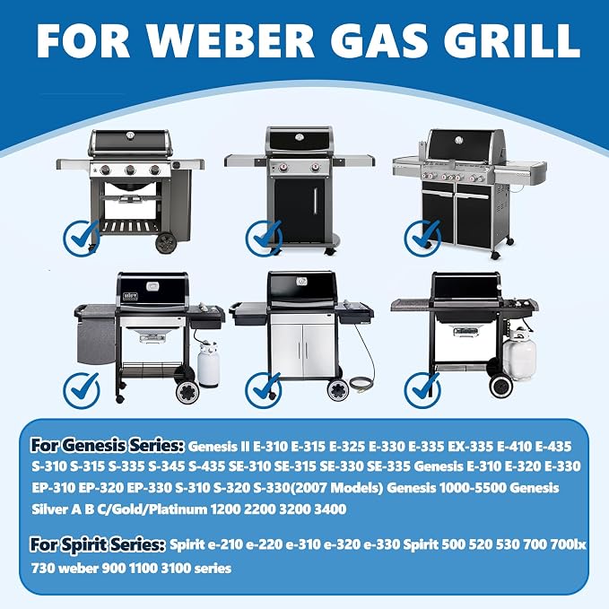 Grease Catch Pan Kit with 10 Liners for Weber Spirit & Genesis II, Black | 83156 Grill Grease Tray+6415 Disposable Foil Liner, for Weber Spirit e-310/210/220/320/330 & Genesis II e-310/315/325/330/335