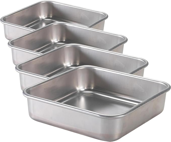 Nordic Ware Natural Aluminum Commercial Square Cake Pan, 9 x 9 (Pack of 4)