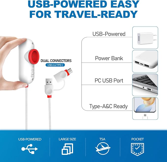 VMstr USB Vacuum Pump for Storage Bags, Portable Charging Travel Vacuum Bags with Pump for Clothing