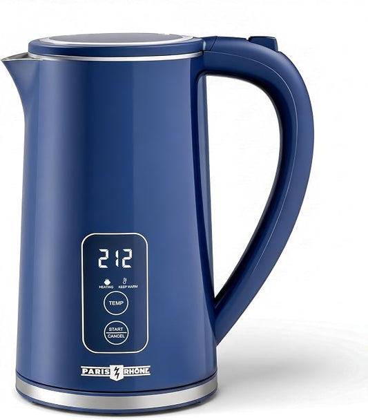 Electric Kettle Temperature Control, 1.7L Large Electric Tea Kettle, 4H Keep Warm Hot Water Boiler with 6 Presets, LED Screen Electric Kettles for Boiling Water, Boil-Dry Protection