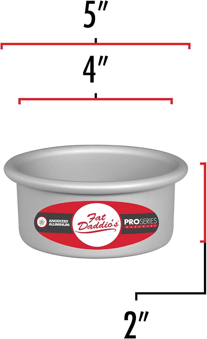 Fat Daddio's PCC-42 Anodized Aluminum Round Cheesecake Pan, 4 x 2 Inch