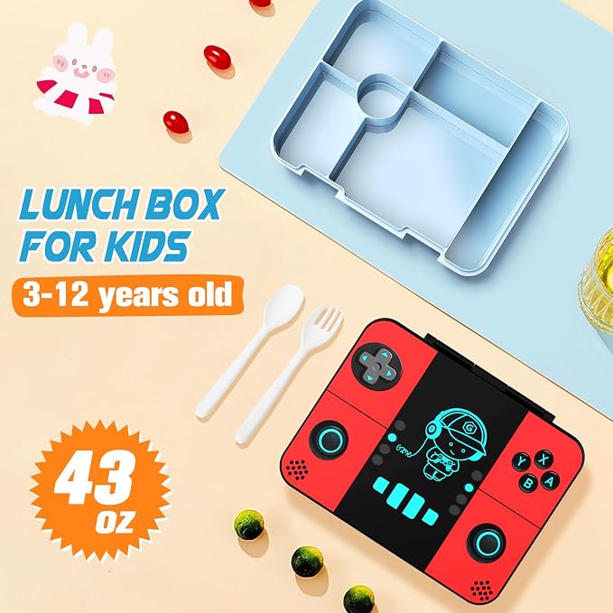 Backpack for School Boys, Cool Luminous Gamer Boys Schoolbag | with Lunch Box & Pencil Case Set for Kids Teens Elementary Middle School, Bookbag Glow In The Dark