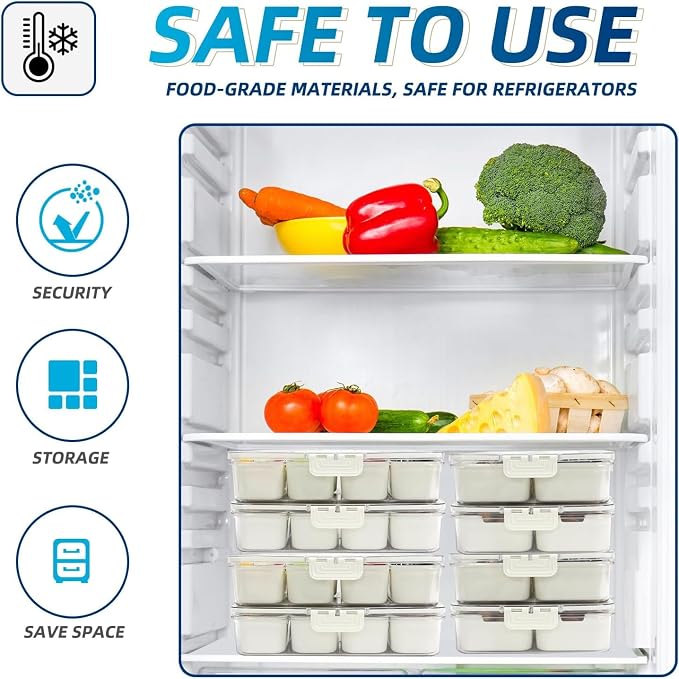 Pure Future 2-Pack Snackle Box Containers with Handles - Divided Serving Tray with Lids, 8 Compartments Charcuterie Box for Travel, Movie Nights & Parties (Hand Wash Only)
