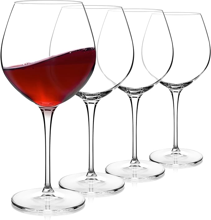 Luigi Bormioli Crescendo Bourgogne Wine Glasses - Clear, Set of 4