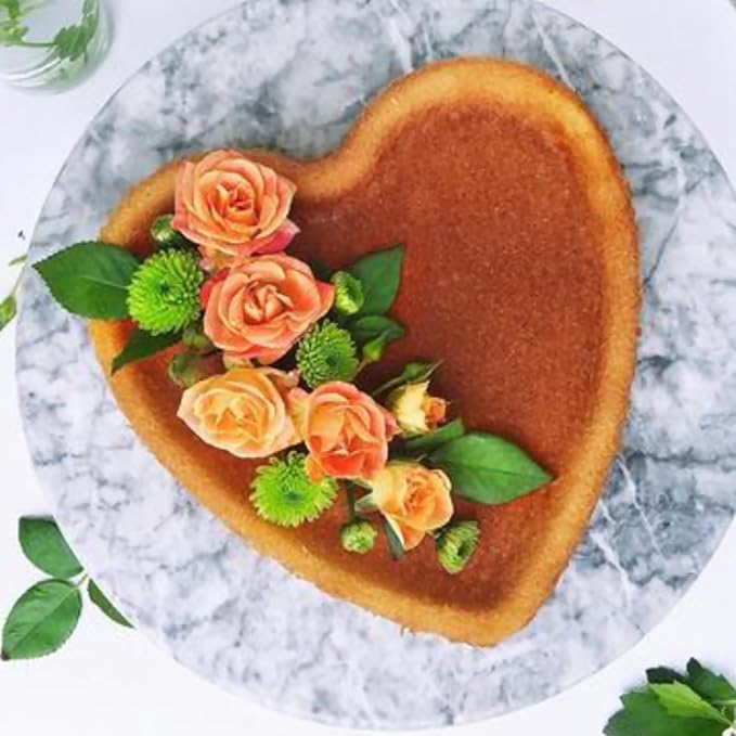 Set of 2 Heart-shaped cake pan, heart-shaped cake tin, aluminum, 8-inch heart-shaped, for weddings, parties, family and other occasions cake (8 x 2 Inch,Set of 2) | Aluminum, Wedding & Party Use, Bread & Chocolate Baking