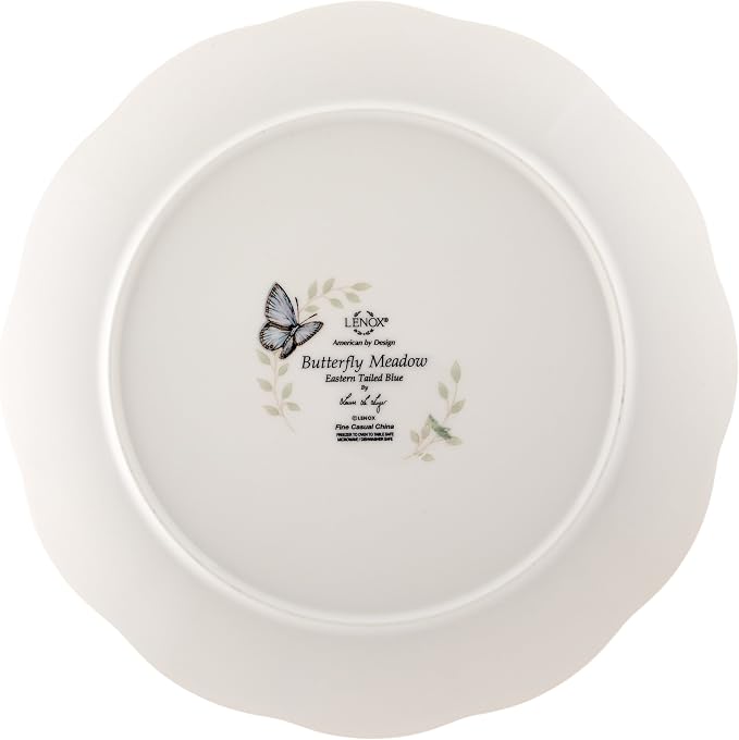 Lenox Butterfly Meadow Porcelain 18-Piece Dinnerware Set for 6 | ceramic, dishwasher safe, microwave safe | plates and bowls sets for kitchen and dining | 10.75 inch plate