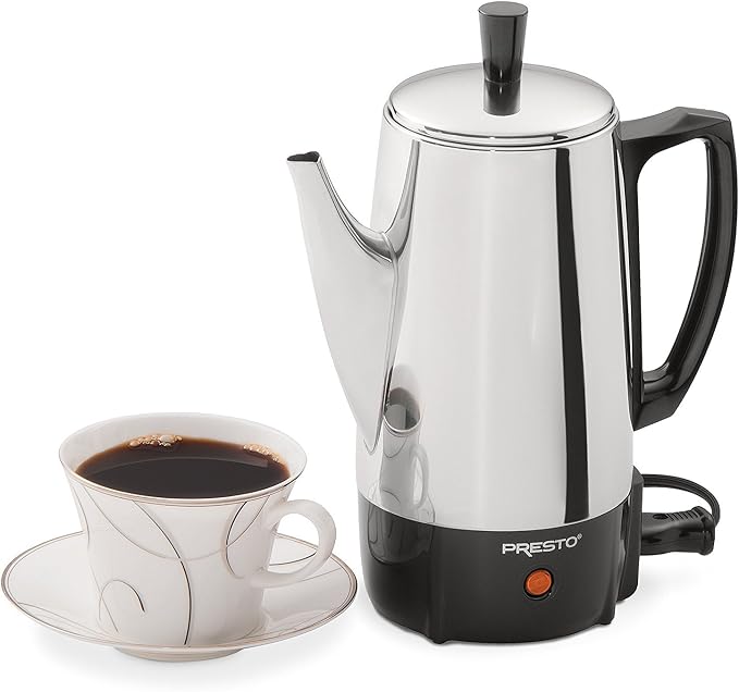 Presto 02822 Stainless Steel 6-Cup Electric Coffee Percolator
