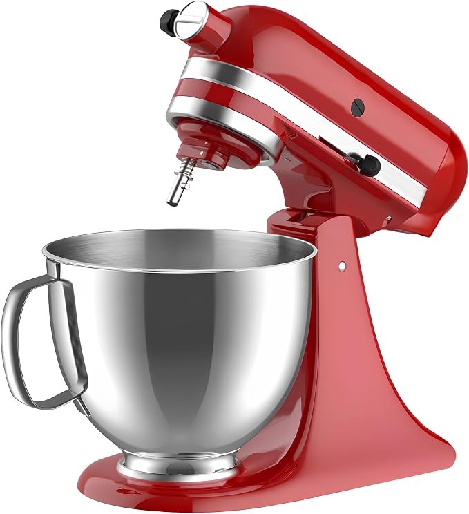 Stainless Steel Mixer Bowl for KitchenAid Artisan & Classic Series 4.5 Quart / 5 Quart Tilt-Head Stand Mixers, KSM150 Stainless Steel Bowl Replacement, Mixing Bowl for KitchenAid, Silver | Mixing Bowl Compatible with KitchenAid 4.5-5 QT Artisan Tilt-He...