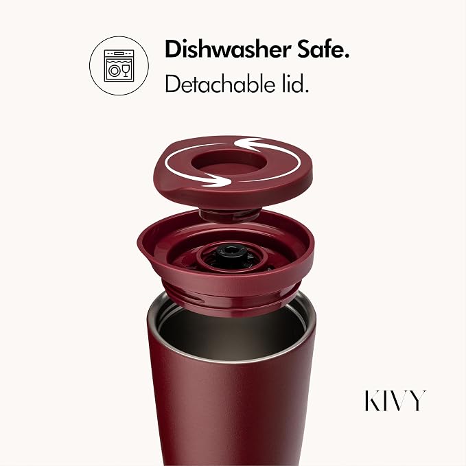 KIVY Travel Coffee Mug Tumbler [24h Cold | 6h Hot] Insulated Coffee Tumbler Stainless Steel - Leak Proof Coffee Travel Mug - 16oz Insulated cup to go for hot & cold drinks - Cups for Women & Men