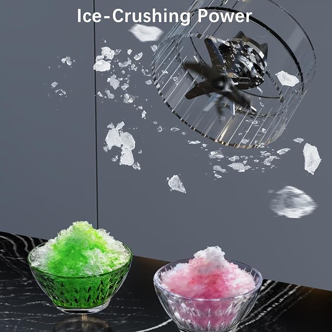 Personal Blender, Portable Blender for-Smoothies and Shakes, Ice crush, Juice, Pulse, 4 Programs, Cordless, USB-C Rechargeable, 18 oz removable Vessel, Lids and Straws, BPA Free, Dishwasher Safe