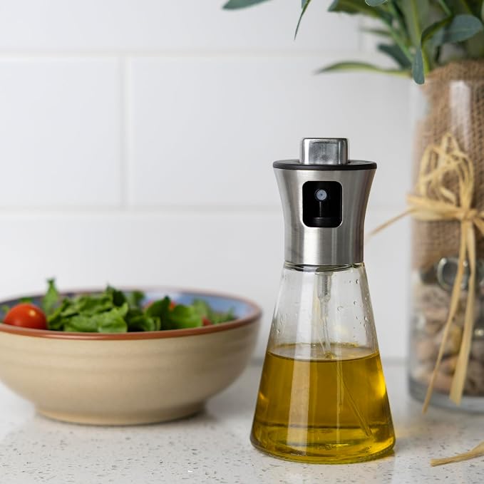 Fox Run Olive Oil Sprayer, 200 ml/6.7 ounce Glass Oil Mister Bottle