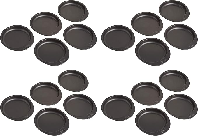 Wilton Easy Layers 5-Piece Layer Cake Pan Set, 6-Inch, Steel (Pack of 4)