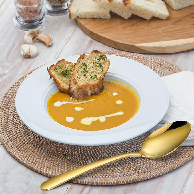Hunnycook 20-Piece Gold Silverware Set - Stainless Steel Silverware Set for 4, Includes Forks Spoons and Knives, Utensil Sets for Home Kitchen Restaurant, Dishwasher Safe
