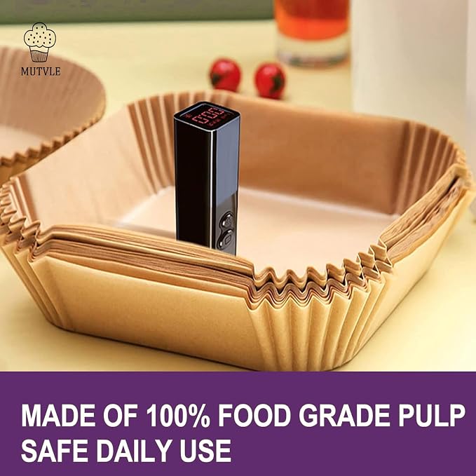 Air Fryer Liners Disposable for Ninja Crispi, 260 PCS Ninja Crispi Air Fryer Accessories for Ninja Crispy Glass Container, Ninja Crispi Accessories for 4 QT & 6 Cup Ninja Crispy Air Fryer