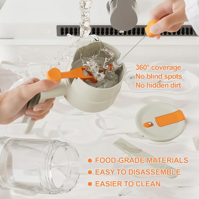 650ml/22oz Oil Sprayer for Cooking, 2 in 1 Glass Olive Oil Sprayer, Food Grade Premium Spray Bottle for Salad, Frying, BBQ 2026 Upgrade (Off-White)