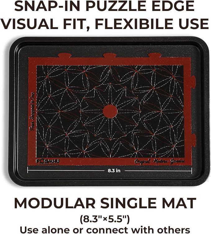 Silicone Baking Mats 8 Pack (8.3"x5.5") – Snap Together into 2 Large 16.5"x11" Oven Liners – Non-Stick, Heat-Resistant for Cookie Sheets & Air Fryers, Modular Puzzle Design