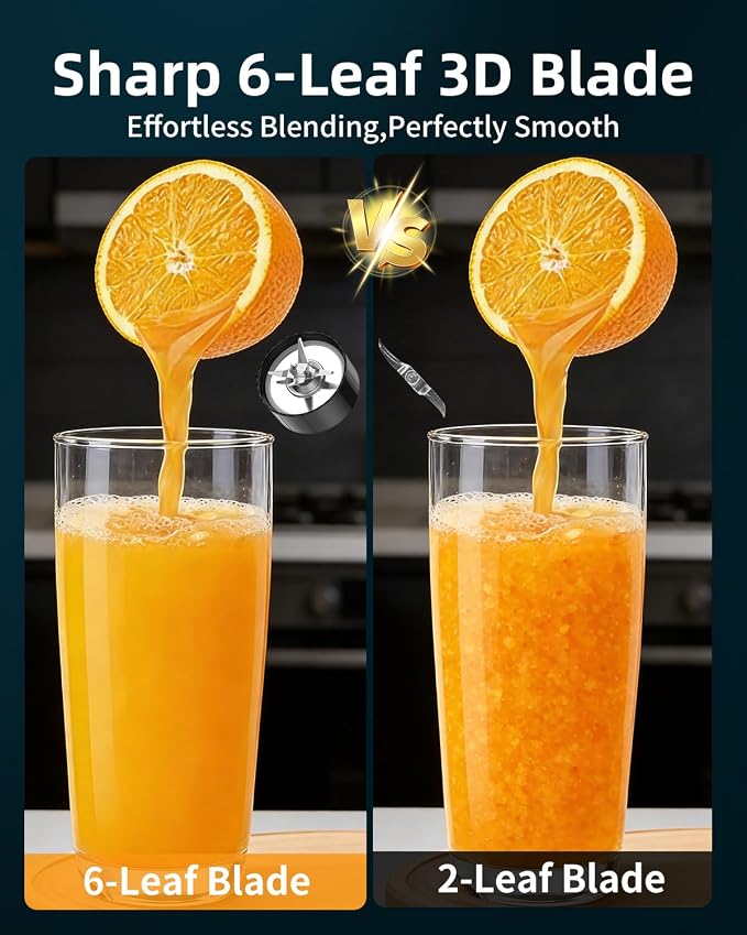 Blender for Smoothie, Personal Blender with 2 * 20oz To-go Cups for Kitchen | 1200W Single Serve Shakes, Personal Blender for Shake and Smoothies for Kitchen, Single Serve Smoothies Maker Mixer for Juice