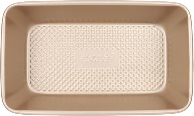 David Burke 9" Loaf Pan – Commercial Grade Heavy Gauge Steel, Dishwasher Safe, PFTE & PFOA Free, Oven Safe – Bronze