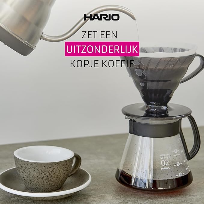 Hario V60 Glass Range Coffee Server, 360ml, Black