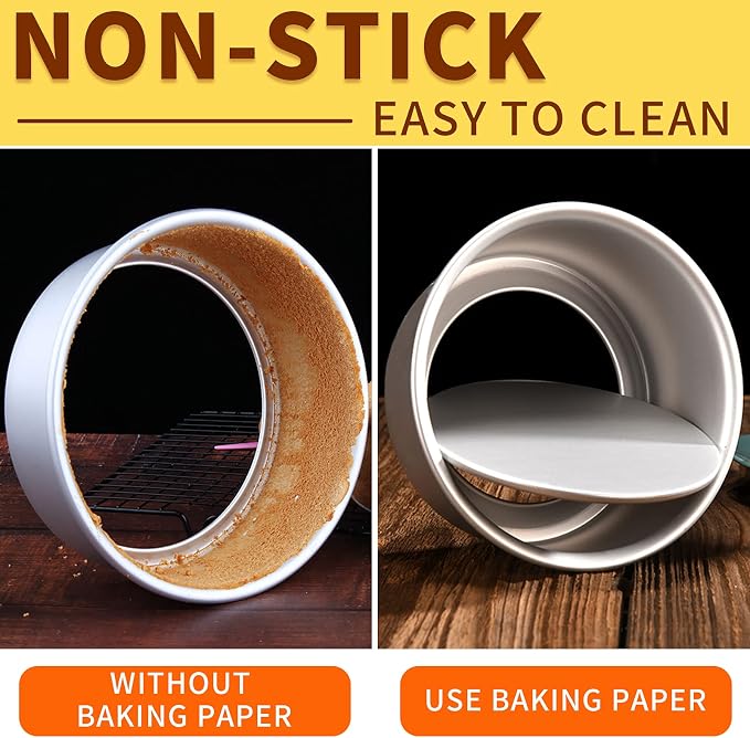 Non-stick Cake Pan Side Liner - Parchment Paper Strips for Cake Pan Circles, Bakeware Sheet Tray, Springform Pan, 2.75in x 164ft Pre-cut Baking Paper Roll, Oven & Microwave Safe