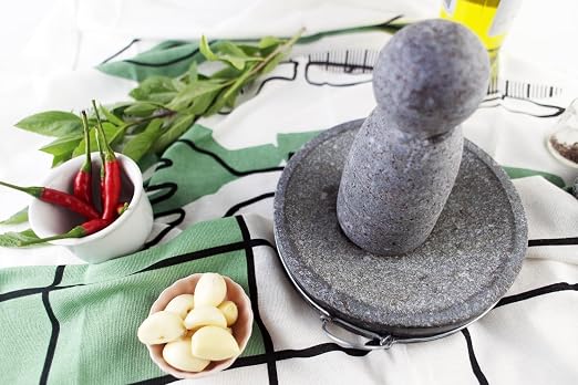 Granite Pestle Replacement only - Pestle Stone only Unpolished Heavy (Not Included Mortar) (Bell Shape), Blue
