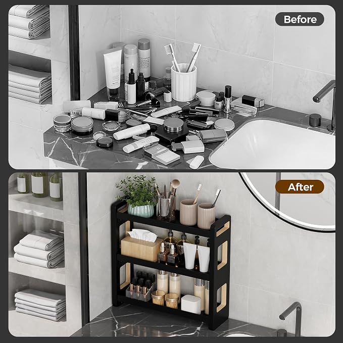 Bathroom Counter Organizer, Bathroom Sink Organizer, Vanity Shelf | Bathroom Organizers and Storage, Bathroom Countertop Organizer, Counter Shelf, Cologne Stand, Perfume Stand, Bathroom Decor