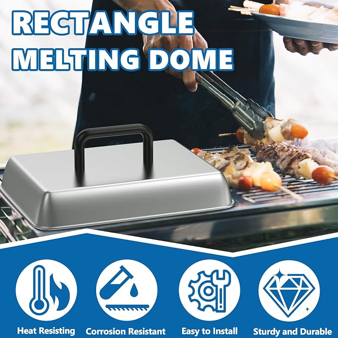 Melting Dome&Cooling Rack for Blasckstone Basting Cover Griddle Accessories | 14" Cheese Melting Dome & Baking Rack for Blackstone and Most Flat Top Griddle Cooking Easy to Clean Oven & Dishwasher Safe