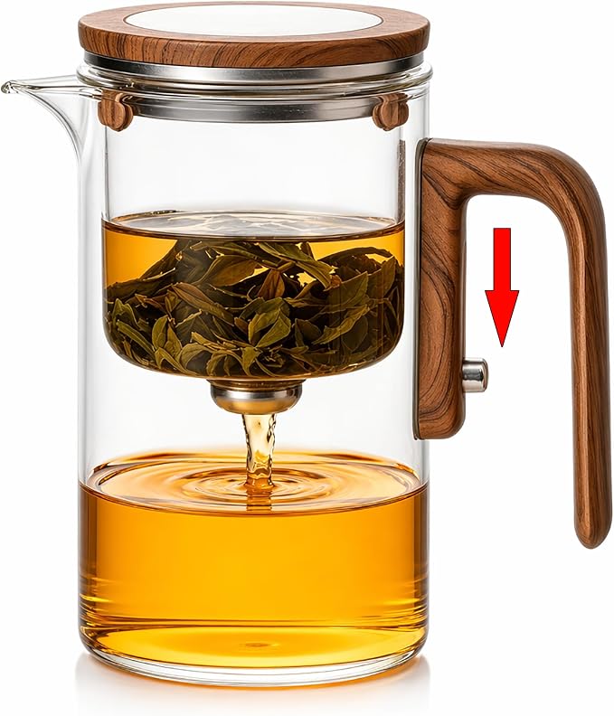 VANROS Magnetic Glass Tea Pot, Enchanted Teapot with Infuser, 20 oz | Magic Tea Maker for Loose Leaf Tea Steeper, Tea Diffusers for Tea lover Gifts