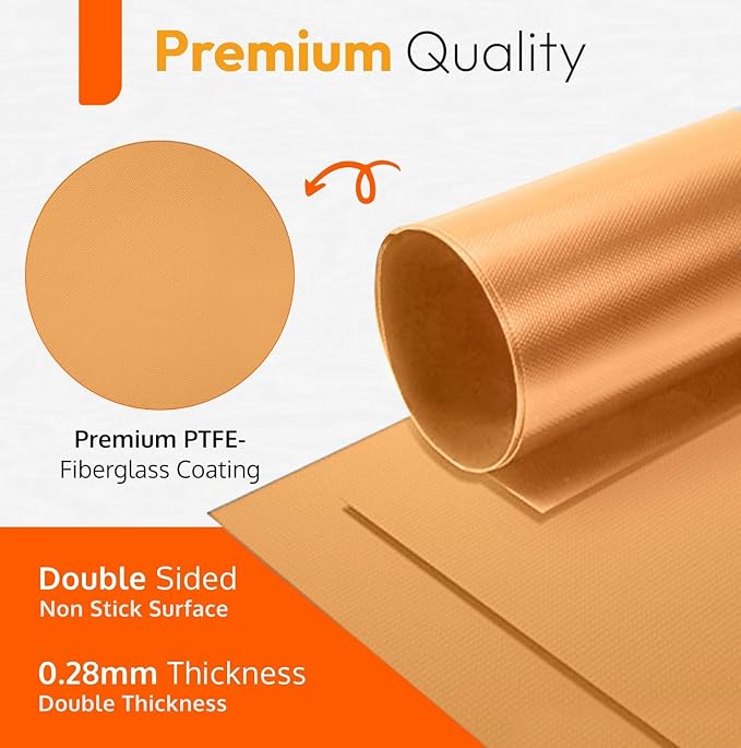 Oven Liners for Bottom of Oven - 17"x 25" Large Heavy Duty Non-Stick 2 Pack | Resistant to 500°F, BPA & PFOA Free, Reusable, Fits Electric, Gas, Toaster, Microwave Ovens & Grills, Spill Guard, Copper