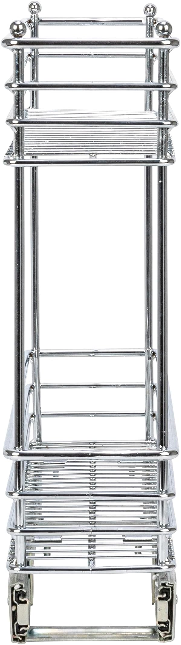 Household Essentials Chrome 2-Tier Sliding Cabinet Organizer, 5"