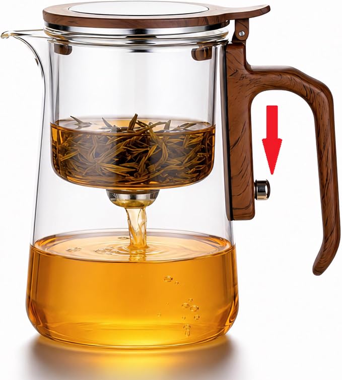 Enchanted Tea Pot, Magic Tea Pot for Loose Leaf Tea Steeper, Heat Resistant Borosilicate Glass Teapot with Tea Infuser, Ideal Gift for Tea Lovers - 27.4 oz (810 ml)