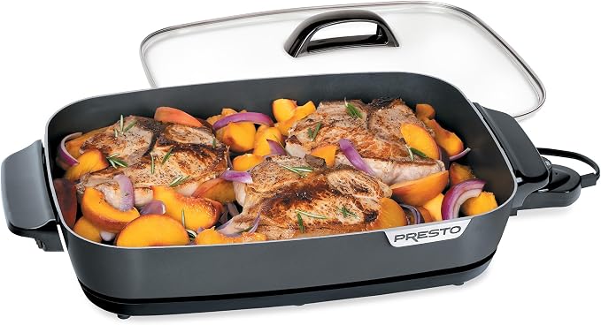 Presto 06858 16-Inch Slimline Electric Skillet with Glass Cover