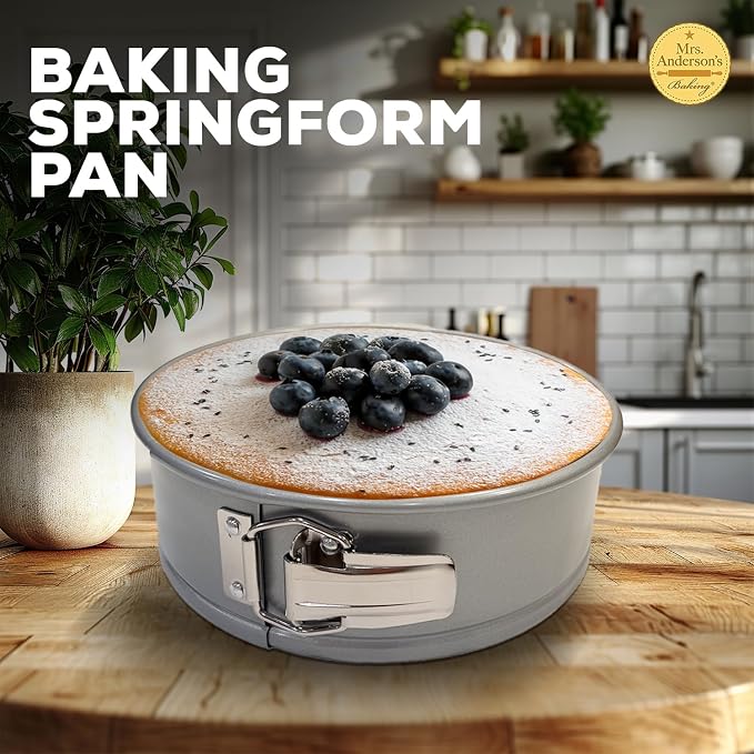 Mrs. Anderson's Baking Non-Stick Springform Pan, European Carbon Steel, PFOA Free, 9-Inch