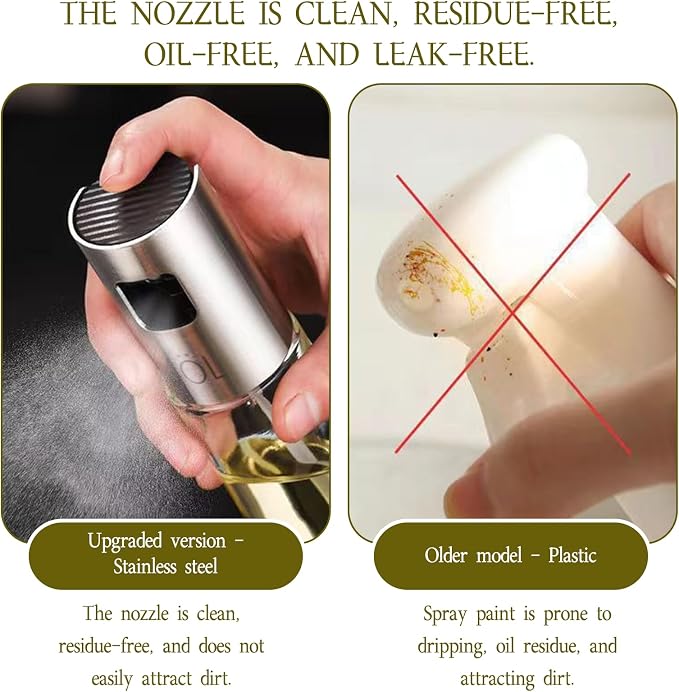2 Pcs Oil Sprayer For Cooking,Olive Oil Sprayer | Light-Proof 100ml Food Oil Dispenser For Kitchen,For Kitchen Gadgets, Air Fryer,Salad, Frying,Bbq