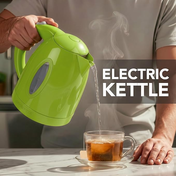 OVENTE 1.7L Electric Kettle with 1100W Fast Boiling Water, Green KP72G