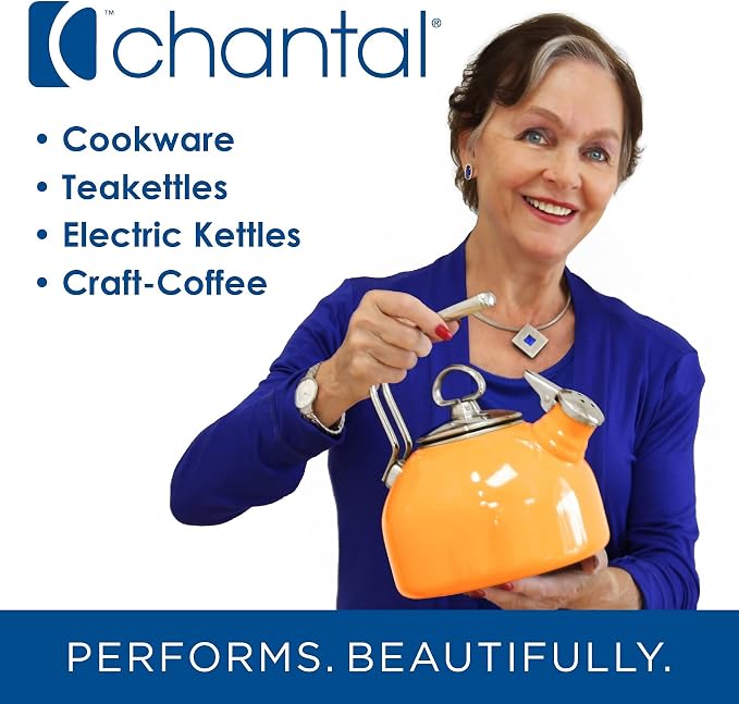Chantal "Lotus ceramic pour over coffee dripper, 8 ounces (Blue Cove)